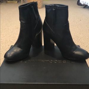 Rebecca Minkoff Black pleather boots with heel